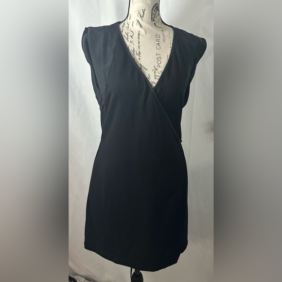 Free People “Lindsey” Wrap Mixed Media Mini Dress – Size S Petite - Picture 7 of 12